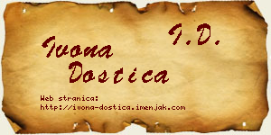 Ivona Dostica vizit kartica